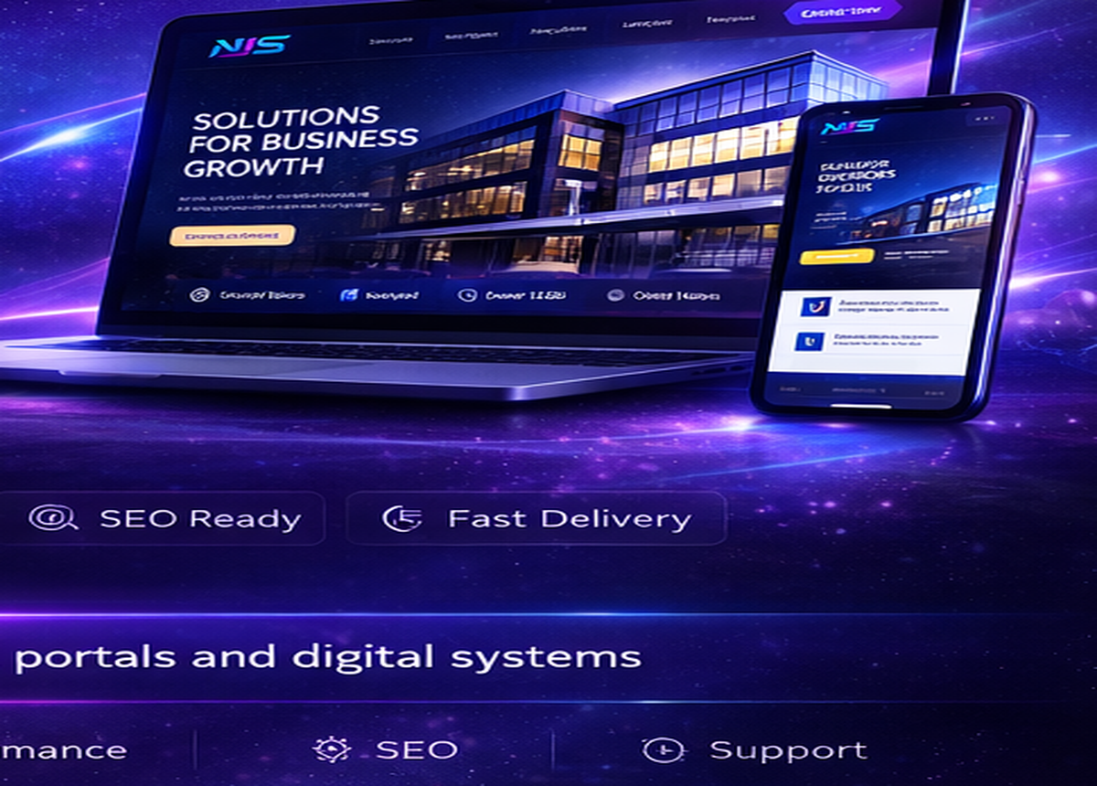 Premium website structure and visual layout