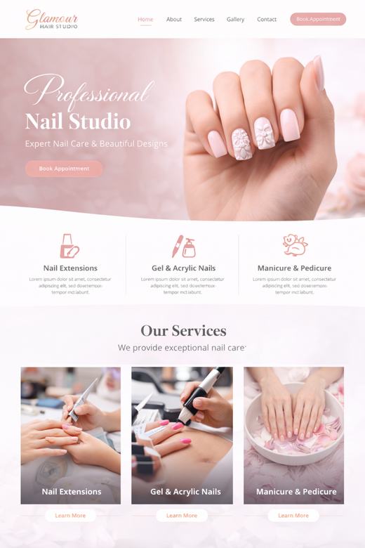 Nagelstudio Website Zürich